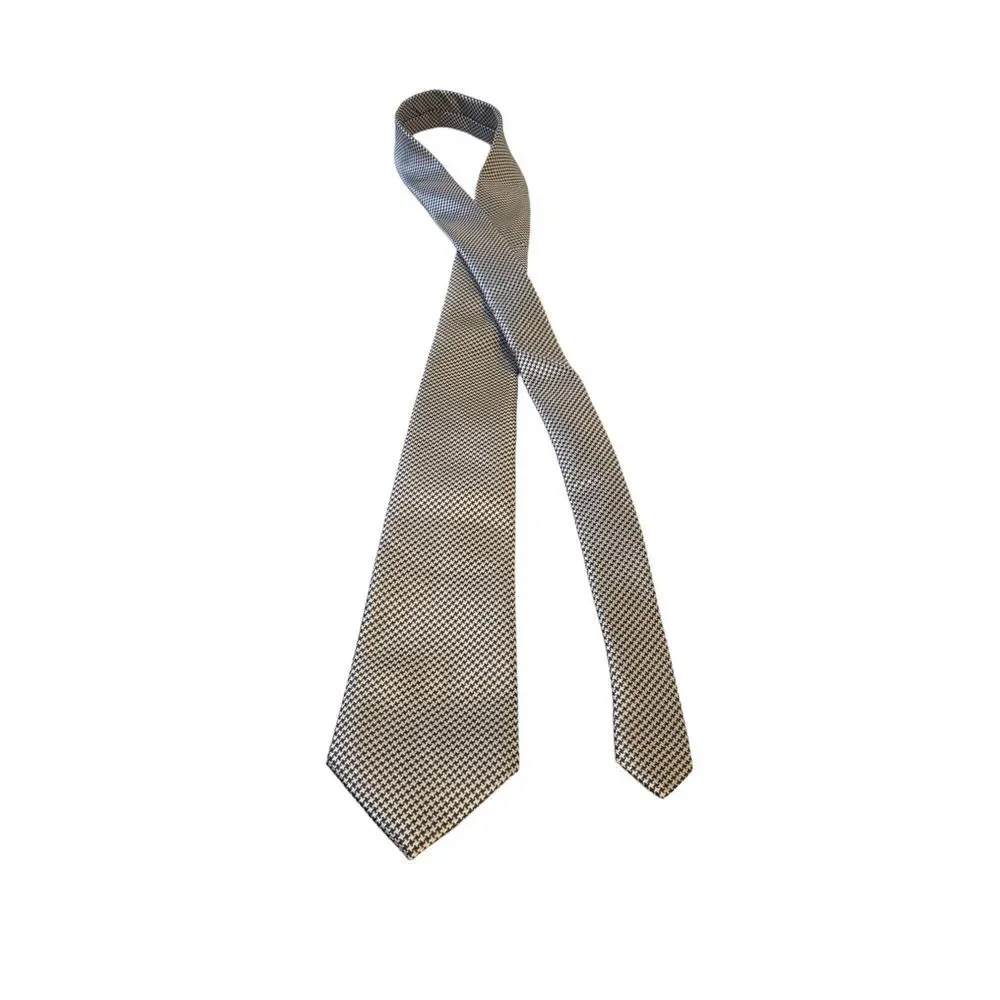 Weishang Mens Black White Hand Made‎ 100% Silk Neck Tie Made In China Luxury